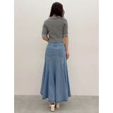 デニムイレギュラーヘムフレアスカート | MERCURYDUO | 詳細画像5