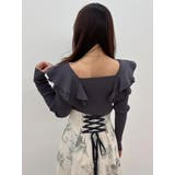 花柄バックレースアップフレアスカート | MERCURYDUO | 詳細画像10 