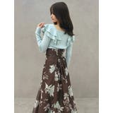 花柄バックレースアップフレアスカート | MERCURYDUO | 詳細画像15 