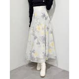 花柄バックレースアップフレアスカート | MERCURYDUO | 詳細画像18 