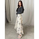 花柄バックレースアップフレアスカート | MERCURYDUO | 詳細画像22 