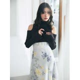 花柄バックレースアップフレアスカート | MERCURYDUO | 詳細画像3 