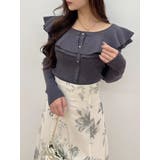 チャコールグレー | 編み変化ラッフルコンパクト | MERCURYDUO