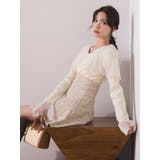 スカラレース襟ニット | MERCURYDUO | 詳細画像3 