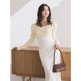 サイドビジューボタンパフスリーブニット | MERCURYDUO | 詳細画像4 