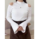 オフホワイト | ショルダースリットナローストラップニット | MERCURYDUO