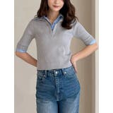 シャツレイヤードライクハーフスリーブニット | MERCURYDUO | 詳細画像1 