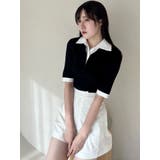 シャツレイヤードライクハーフスリーブニット | MERCURYDUO | 詳細画像17 