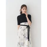 花柄ドッキングハーフスリーブワンピース | MERCURYDUO | 詳細画像10