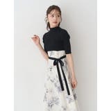 花柄ドッキングハーフスリーブワンピース | MERCURYDUO | 詳細画像11