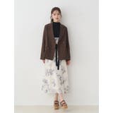 花柄ドッキングハーフスリーブワンピース | MERCURYDUO | 詳細画像12