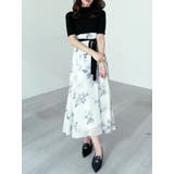 花柄ドッキングハーフスリーブワンピース | MERCURYDUO | 詳細画像15