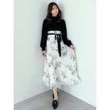 花柄ドッキングハーフスリーブワンピース | MERCURYDUO | 詳細画像16