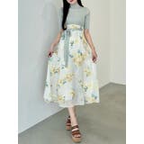 花柄ドッキングハーフスリーブワンピース | MERCURYDUO | 詳細画像19