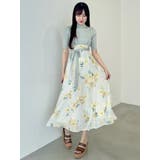 花柄ドッキングハーフスリーブワンピース | MERCURYDUO | 詳細画像20