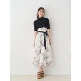 花柄ドッキングハーフスリーブワンピース | MERCURYDUO | 詳細画像7