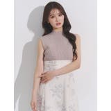 花柄ドッキングバックレースアップワンピース | MERCURYDUO | 詳細画像4