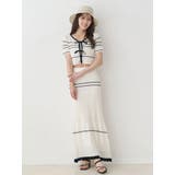 オフホワイト | クロシェ風ニットセットアップ | MERCURYDUO