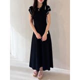 ポロ衿ラッフルニットワンピース | MERCURYDUO | 詳細画像1