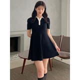 バイカラースキッパーフレアミニワンピース | MERCURYDUO | 詳細画像26