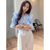 【セットアップ着用可】ラッフルシャツブラウス | MERCURYDUO | 詳細画像19 