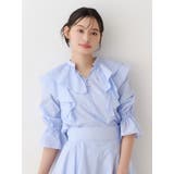【セットアップ着用可】ラッフルシャツブラウス | MERCURYDUO | 詳細画像3 