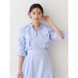 【セットアップ着用可】ラッフルシャツブラウス | MERCURYDUO | 詳細画像4 