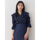 【セットアップ着用可】ラッフルシャツブラウス | MERCURYDUO | 詳細画像5 