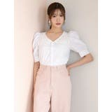 レース衿パワショルブラウス | MERCURYDUO | 詳細画像3