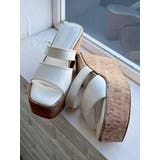 オフホワイト | クリアベルトウェッジサンダル | MERCURYDUO