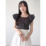 編み変化ノースリーブラッフルコンパクトニット | MERCURYDUO | 詳細画像7