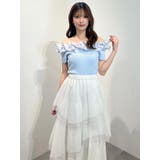 2WAY異素材ランダムラッフルショートスリーブニット | MERCURYDUO | 詳細画像30 