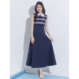 ネイビー | U.S. POLO ASSN.別注ケーブルノースリポロドッキングワンピース | MERCURYDUO