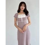 レースレイヤードマーメイドニットワンピース | MERCURYDUO | 詳細画像5 