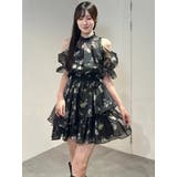 花柄オープンショルダーミニワンピース | MERCURYDUO | 詳細画像22