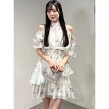 花柄オープンショルダーミニワンピース | MERCURYDUO | 詳細画像33