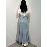 ホットフィックスデニムマーメイドスカート | MERCURYDUO | 詳細画像9