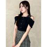 レースストラップオフショルニット | MERCURYDUO | 詳細画像3
