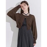 コンパクトシアークルーネックロングスリーブカーディガン | MERCURYDUO | 詳細画像6 