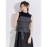 トレンチビスチェ異素材ドッキングキャミワンピース | MERCURYDUO | 詳細画像18 