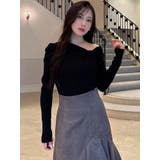 フェイクスェード異素材使いラッフルティアードスカート | MERCURYDUO | 詳細画像15 