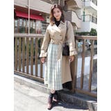 ベージュ | シアープリーツコンビネーショントレンチ | MURUA