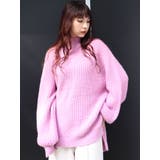 ピンク | ハイネックボリュームニット | MURUA