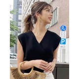 ブラック | コンパクトカシュクールニット | MURUA