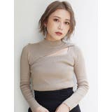 ベージュ | 変形ネックニット | MURUA