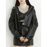 ブラック | フェイクレザーブルゾン | MURUA