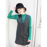 フェイクレザーボタンジャンパースカート | MURUA | 詳細画像11