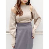 ベージュ | ボレロレイヤードニット | MURUA