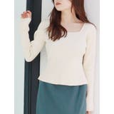 アイボリー | ショートペプラムニット | MURUA