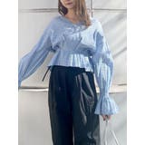 ブルー | カシュクールタックブラウス | MURUA